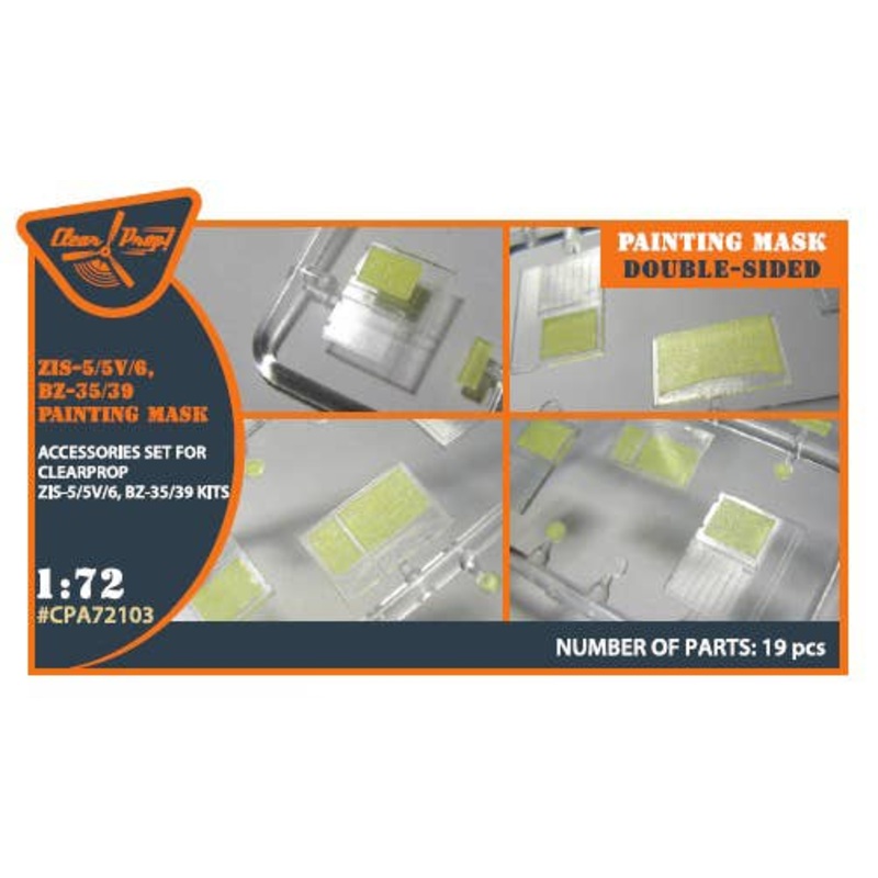 1/72 ZiS-5/5V/6/BZ35/39 painting mask on yellow kabuki paper for CP kits