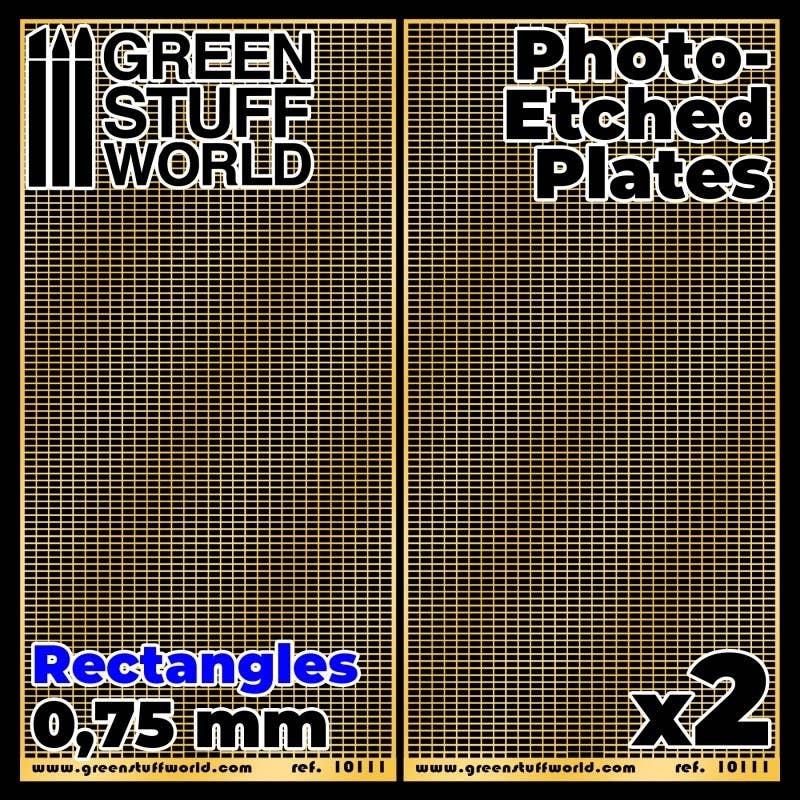 Photo-Etched Plates 0.75mm Medium Rectangles