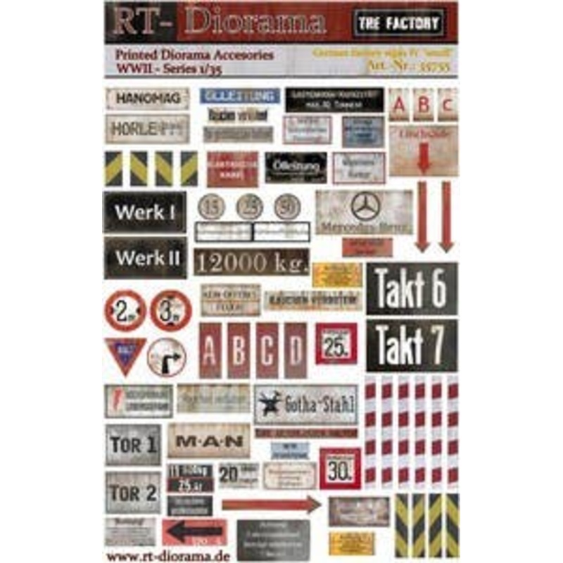 1/35 Printed Accessories German Factory Signs IV (small)