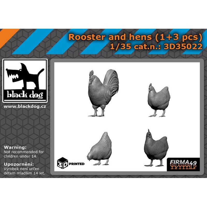 1/35 Rooster and hens (1+3 pcs)