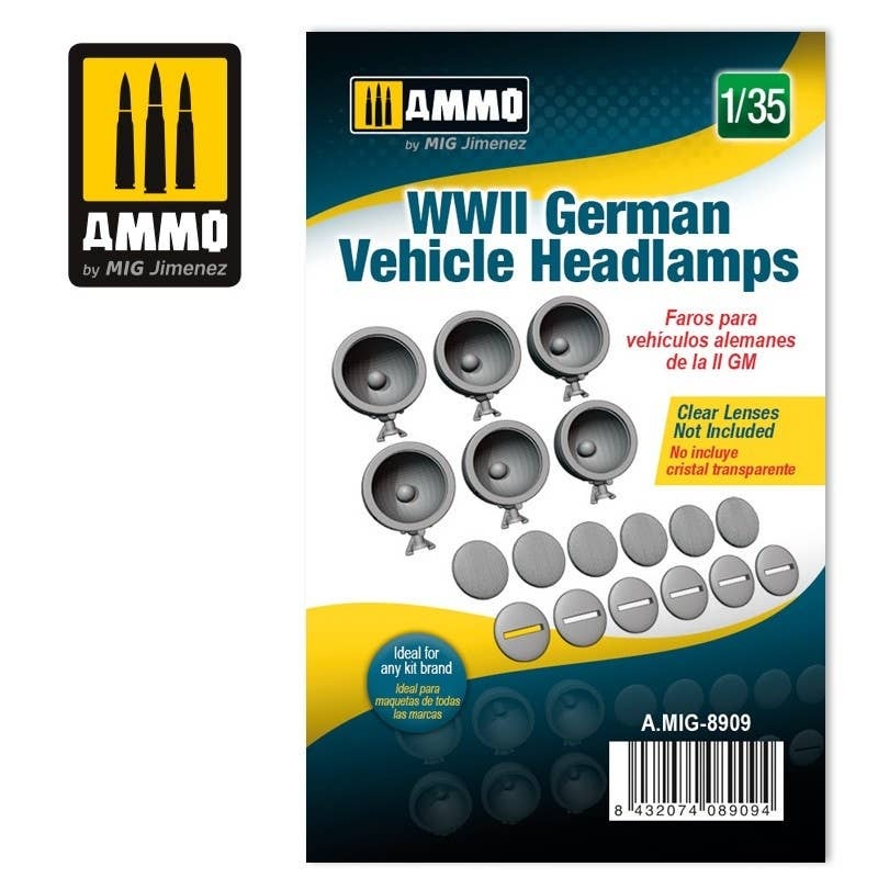 1/35 WWII German Vehicle Headlamps
