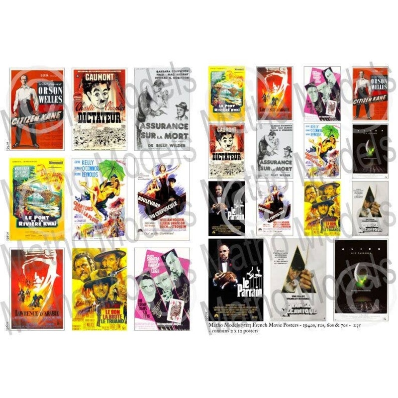 1/35 French Movie Posters 1940s, 50s, 60s & 70s