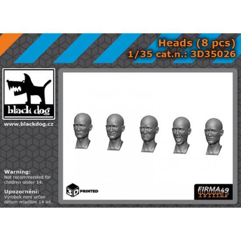 1/35 Heads (8 pcs)