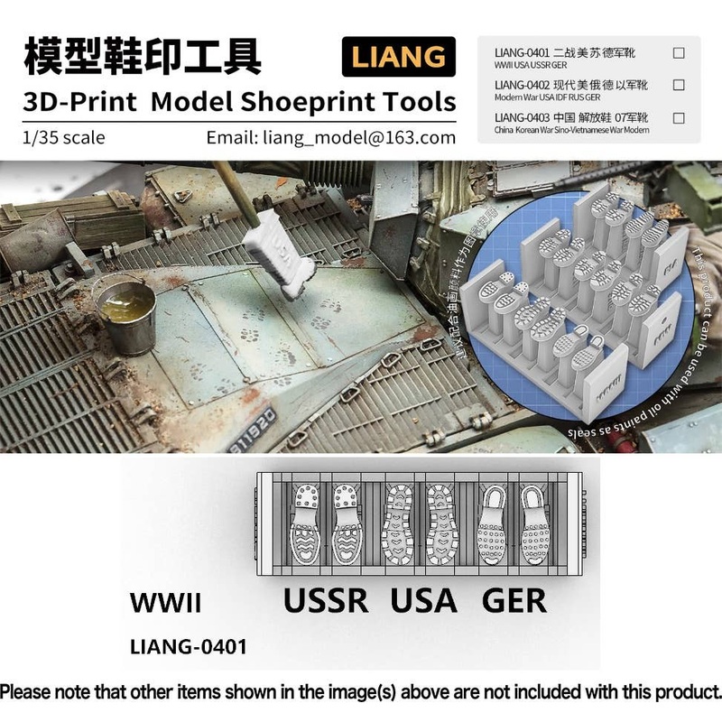 1/35 Shoe Mark Stamp Tool (WWII USA / Germany / Russia)