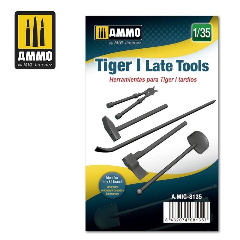 1/35 Tiger I (Late Model) In-Vehicle Tool Set for Tanks