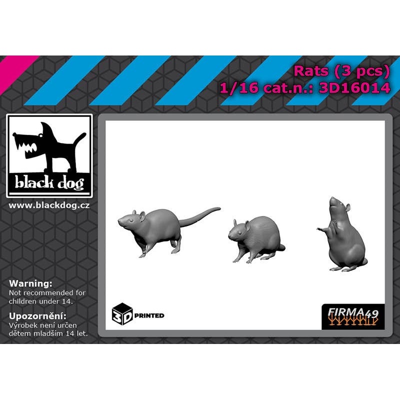 1/16 Rats  3 pcs