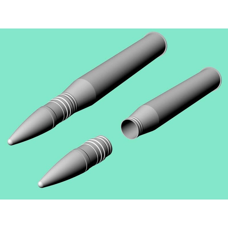 1/35 8.8 cm Pzgr.Patr.40 / 43 Kw.K.43 APCR Shell, Shell Case Set (For Hornisse / Nashorn, TigerII, Jagdpanther, Elephant, Ferdinand)