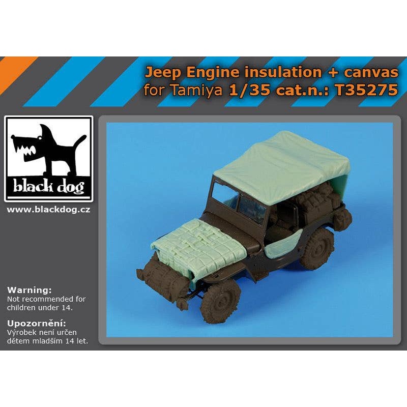 1/35 Jeep engine insulation + canvas