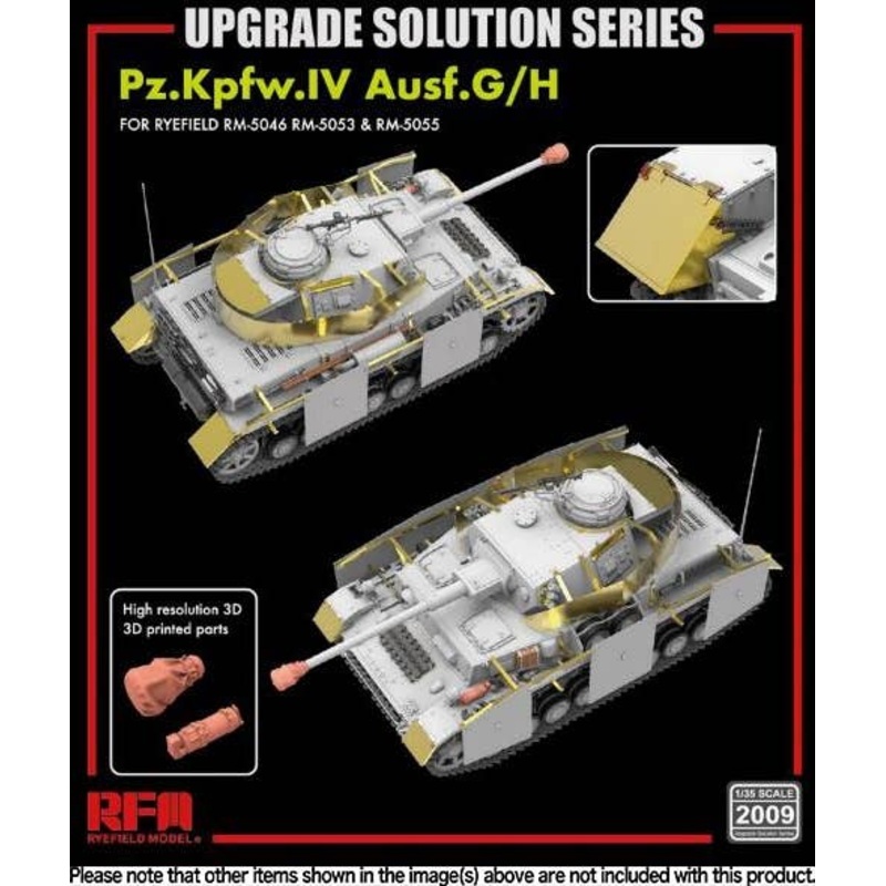 1/35 Upgrade Parts Set For No. IV Tank G / H Type (For Rfm5053 & 5055)