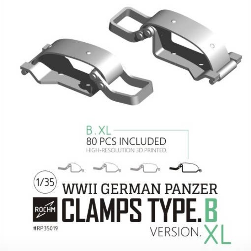 1/35 WW.II German Army Vehicle Clamp B Set (XL 80pcs)