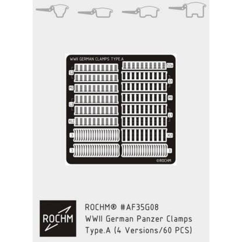1/35 WW.II German Army Vehicle Clamp Type A (4 Ver. 60pcs)