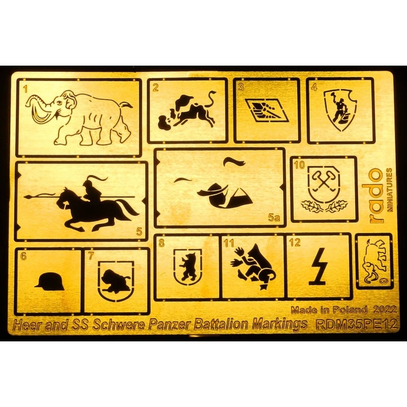 1/35 WW.II Wehrmacht / Waffen SS Heavy Tank Battalion Marking Template