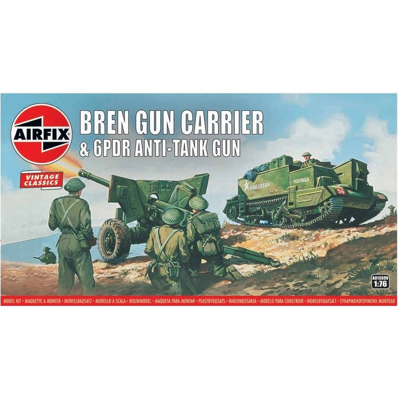 1/76 Airfix Vintage Classics: Bren Gun Carrier & 6pdr Anti-Tank Gun