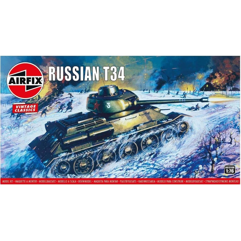 1/76 Airfix Vintage Classics: Russian T34 Medium Tank
