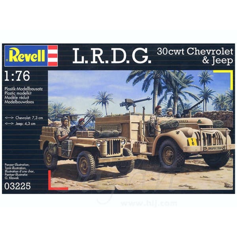 1/76 L.R.D.G. Jeep & 30cwt Chevrolet