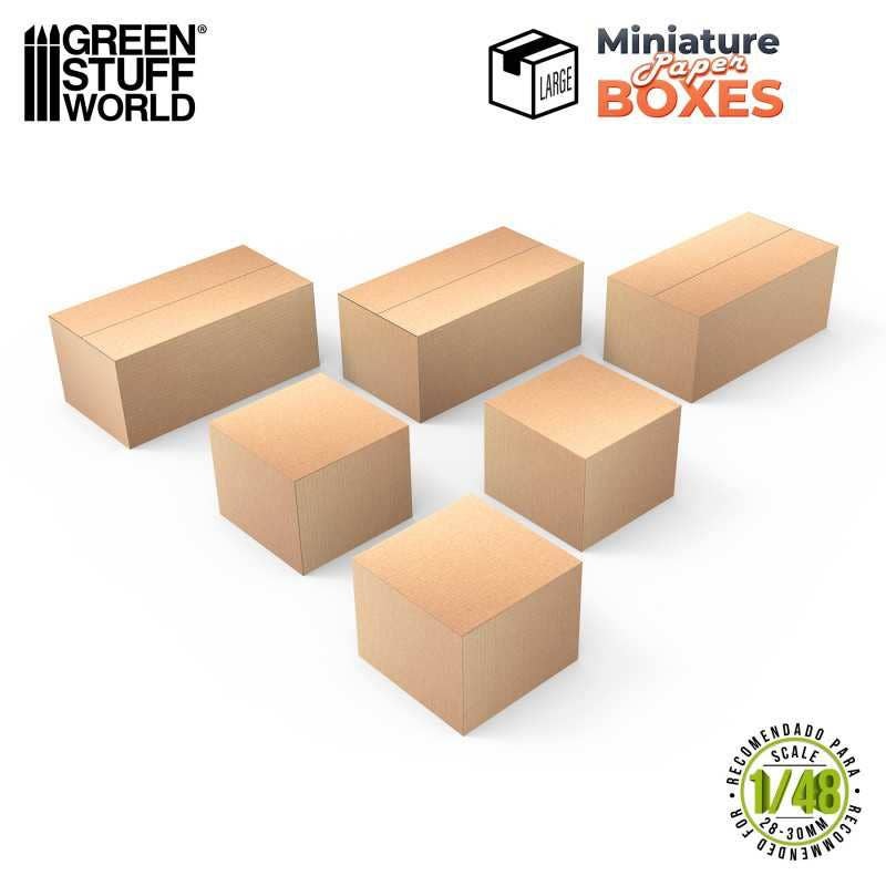 Plain Cardboard Box Large (6 pcs) (1/48 - 1/35)