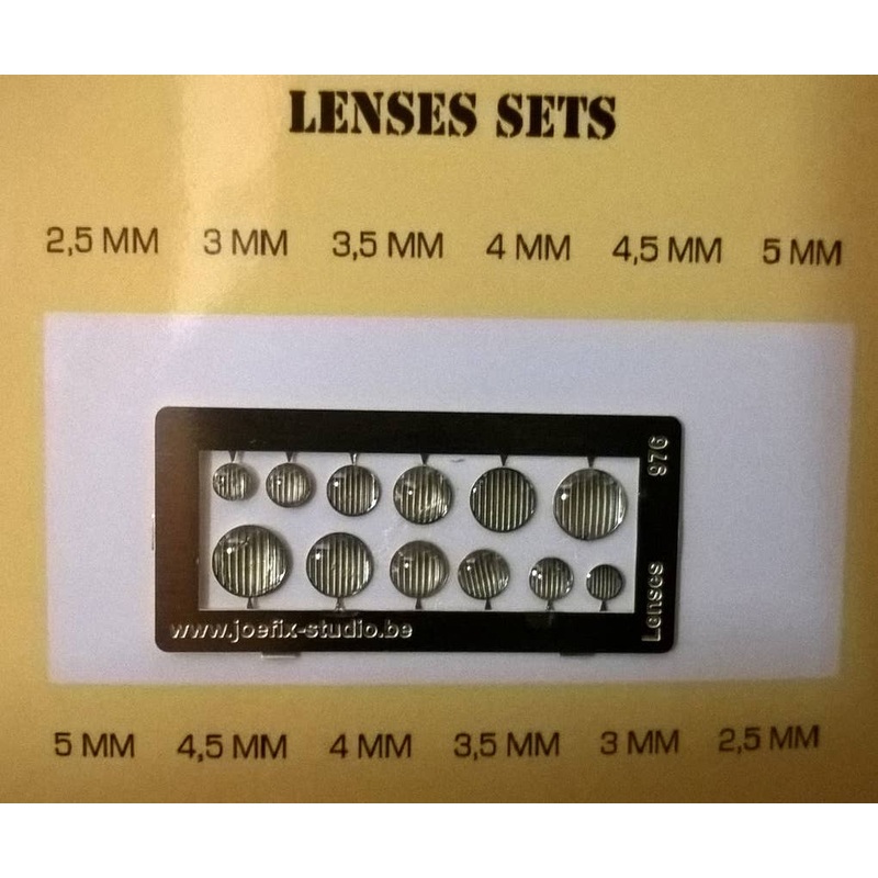 Round Headlight Lenses Set 2.5-5mm Diameter Clear