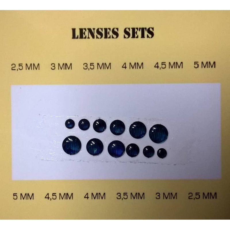 Round Headlight Set 2.5-5mm Diameter Blue