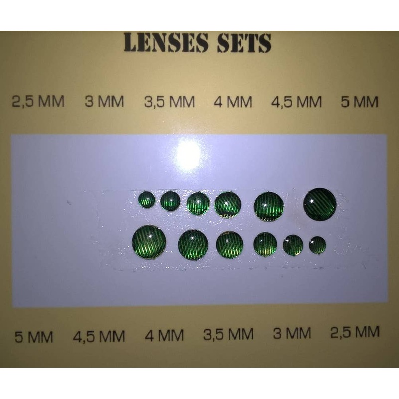 Round Headlight Set 2.5-5mm Diameter Green