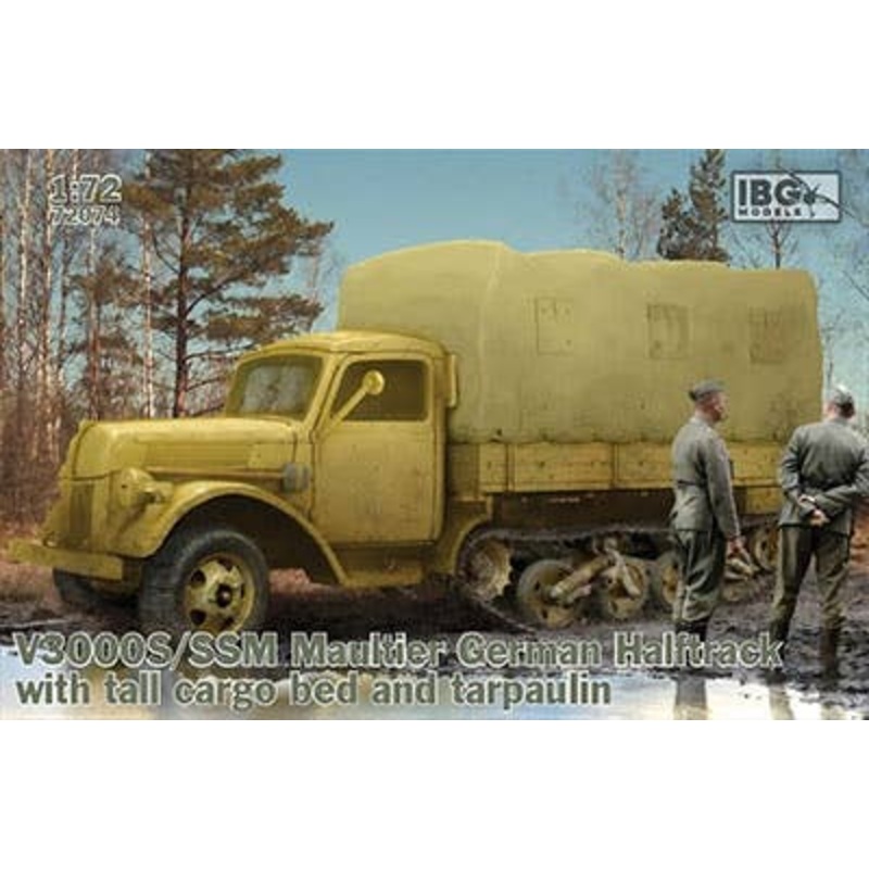 1/72 V3000S/SSM Maultier German Half Track with Tall Cargo Bed and Tarpaulin