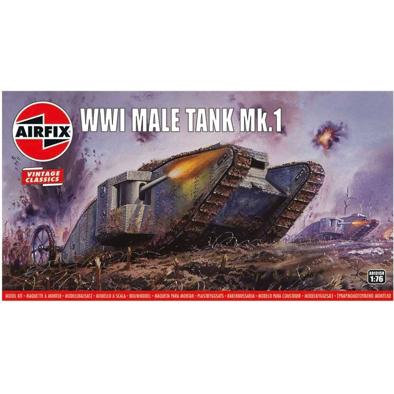 1/76 Airfix Vintage Classics: WWI Male Tank Mk.I