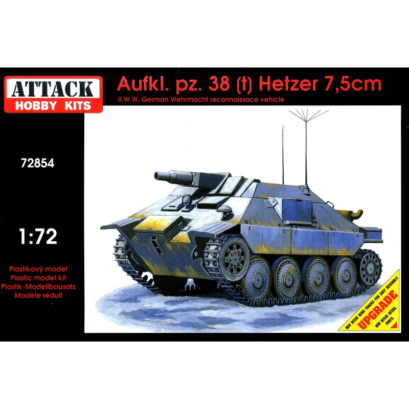 1/72 Aufkl. pz. 38(t) Hetzer 7.5cm II. W.W. German Wehrmacht Reconnaisance Vehicle