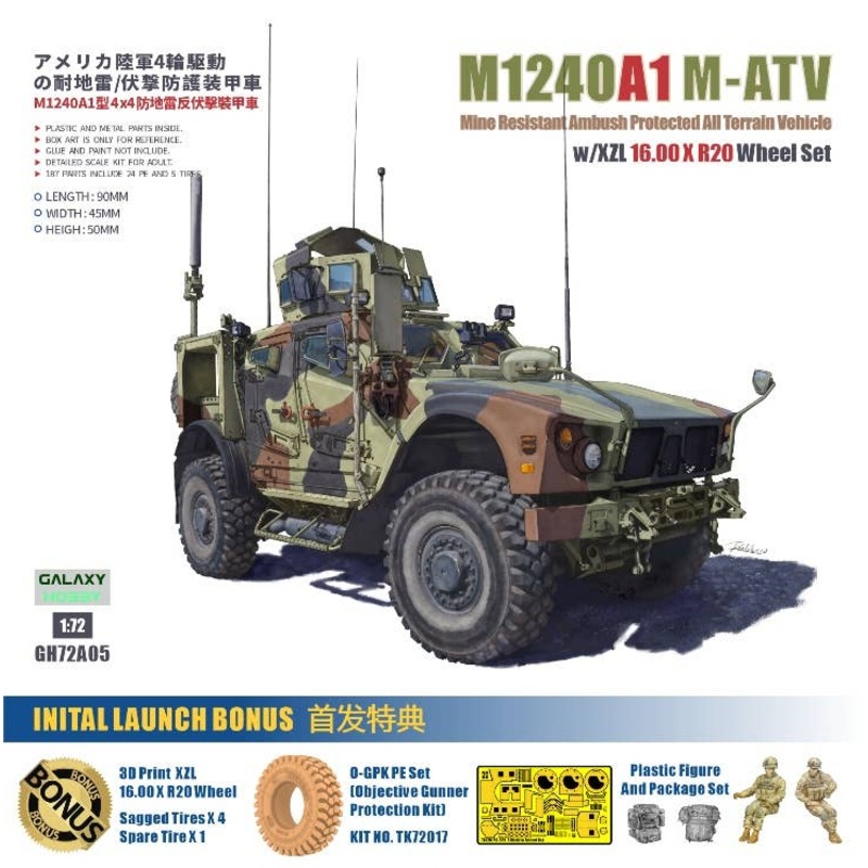 1/72 M1240A1 (M-ATV) MRAP w/O-GPK Turret Limited Set