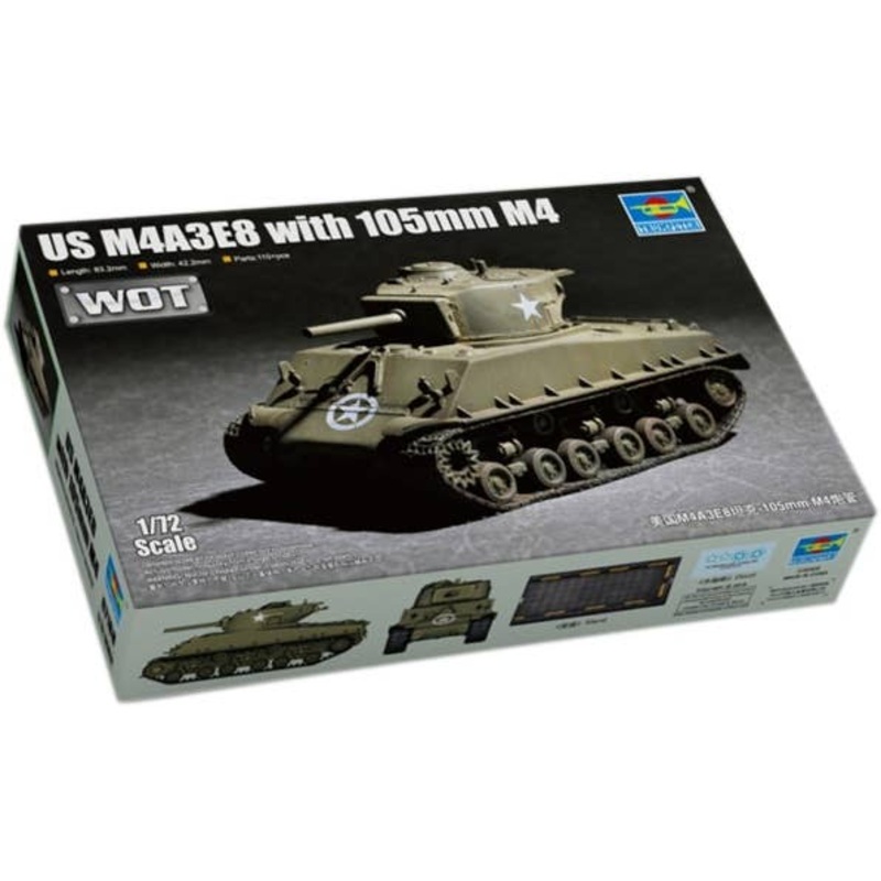 1/72 US M4A3E8 with 105mm M4