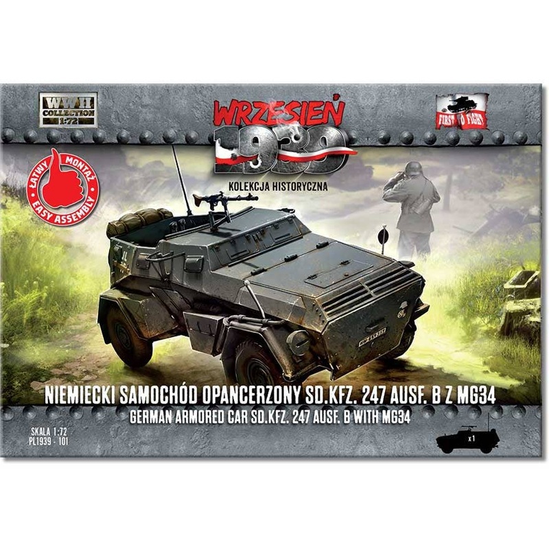 1/72 German Sd.kfz.247Ausf.B Four-Wheel Armored Command Vehicle