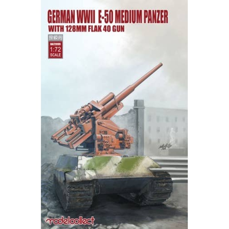 1/72 German WWII E-50 Medium Panzer with 128mm Flak 40 Gun