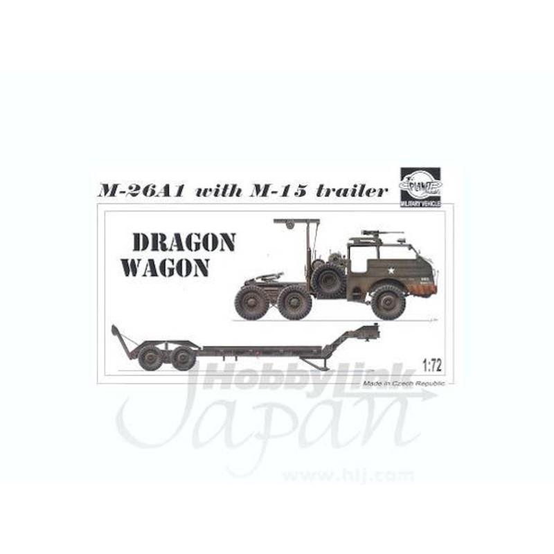1/72 M-26A1 Dragon Wagon (Not Armoured) with M-15 trailer