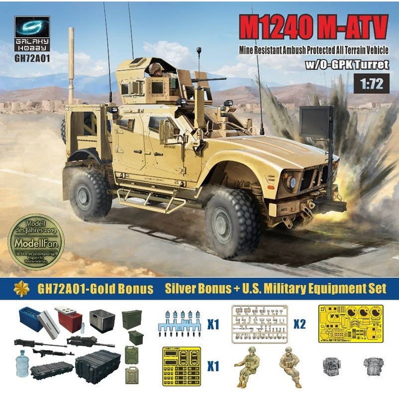 1/72 M1240 M-ATV MRAP w/O-GPK Turret (2pcs) Golden Oak Leaf Set