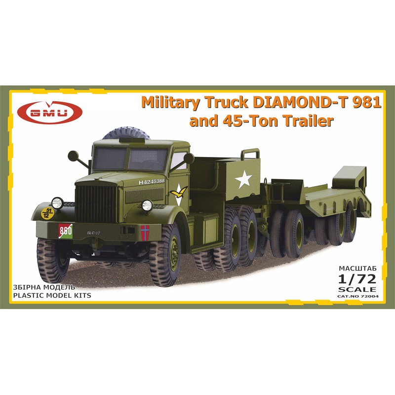 1/72 Military Truck DIAMOND-T 981 and 45 ton trailer