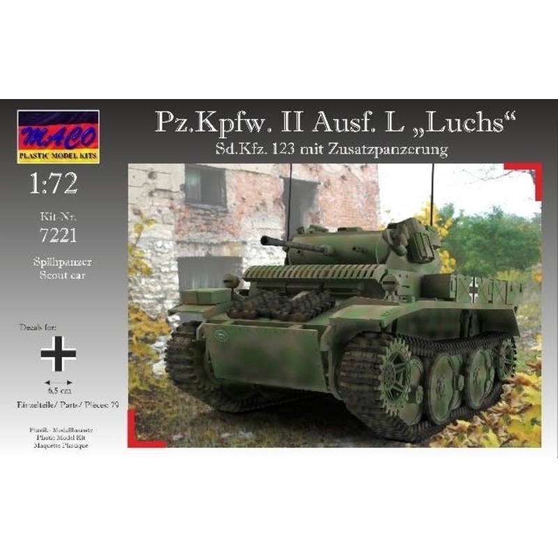 1/72 Pz.Kpfw. II Ausf. L "Luchs" Sd.Kfz. 123 Mit Zusatzpanzerung