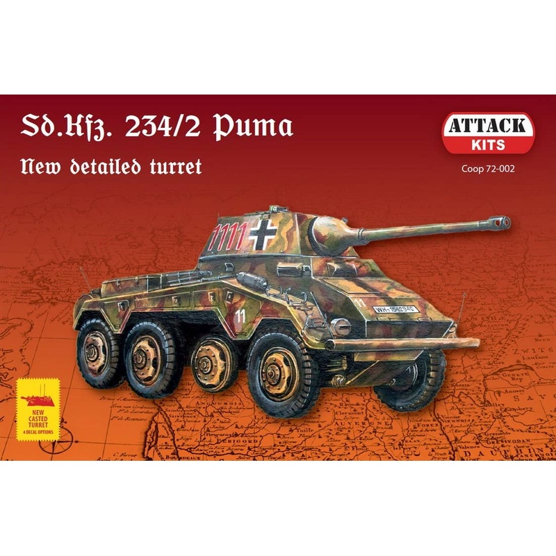 1/72 Sd Kfz 234/2 "Puma" New Detailed Turret