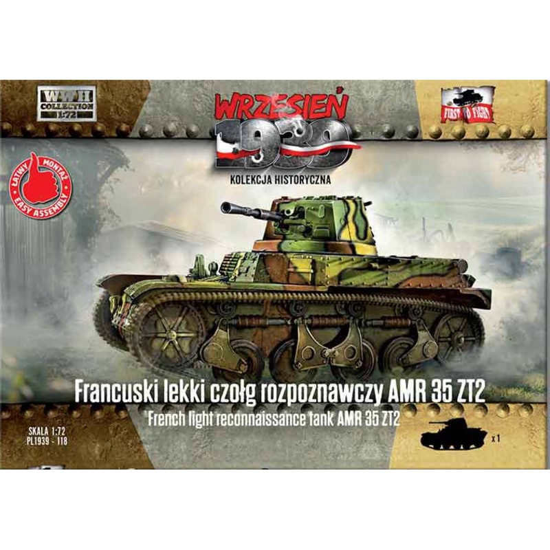 1/72 France: Renault AMR35ZT2 reconnaissance tank, 25mm anti-tank gun