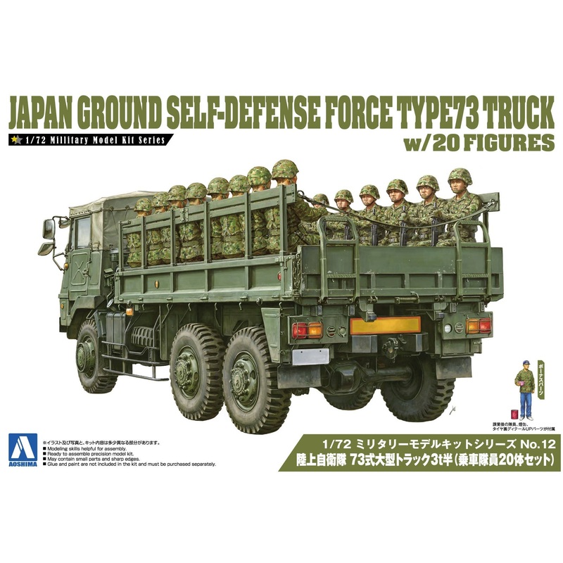 1/72 JGSDF Type 73 Truck 3t Half w/Figures 20pcs