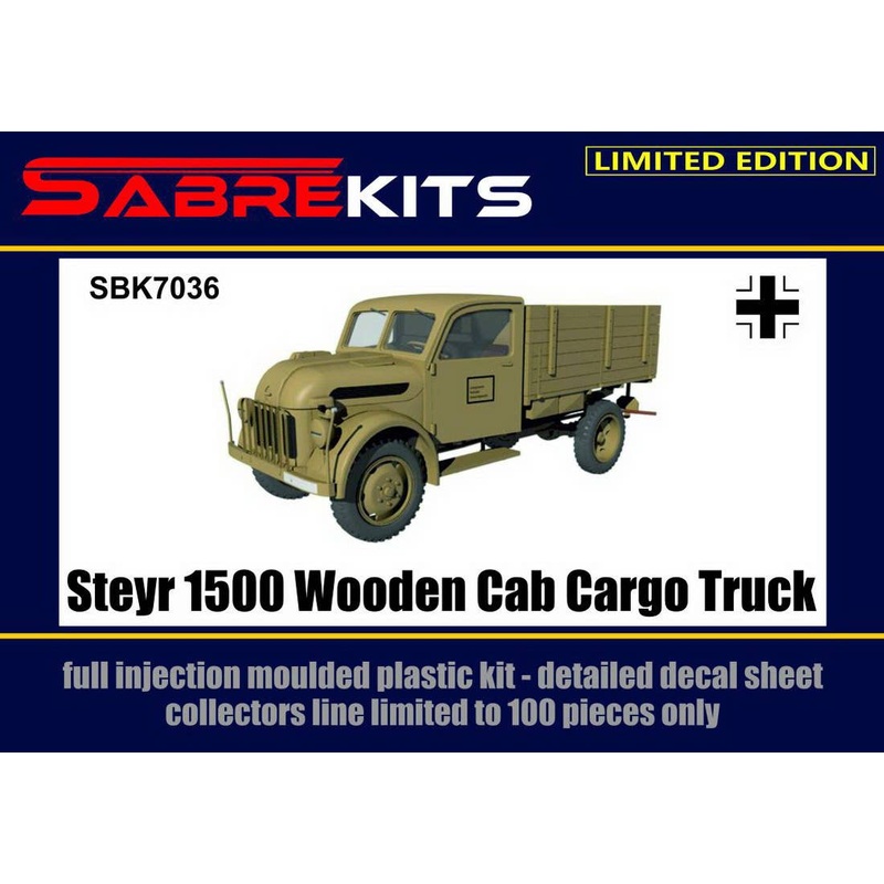 1/72 Steyr 1500 Wooden Cab Cargo Truck