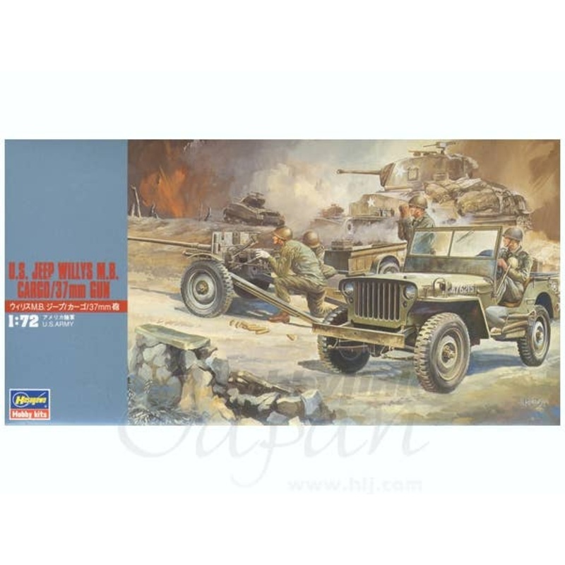1/72 US Jeep Willys w/Cargo, 37mm Gun