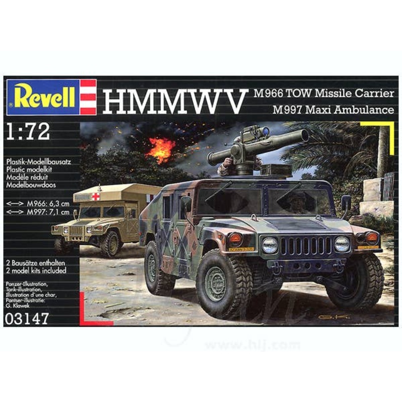 1/72 HMMWV M966 TOW Missile Carrier & M997 Maxi Ambulan
