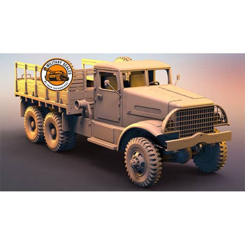 1/72 US White 666 Type 6 Wheel Truck Hard Top Wooden Loading Platform