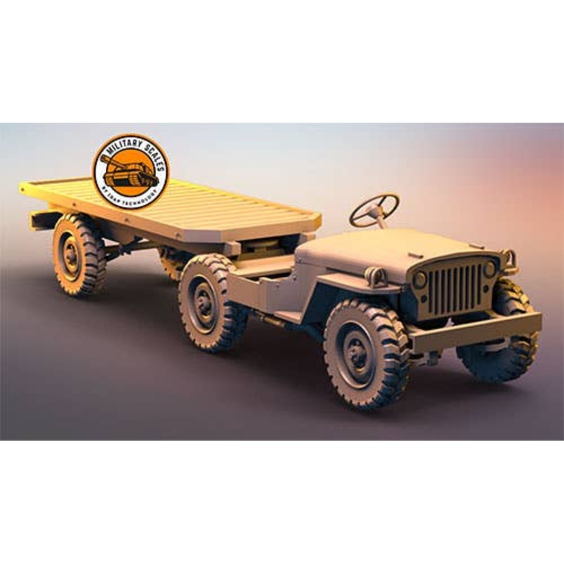 1/72 US Willys MB Trailer Truck