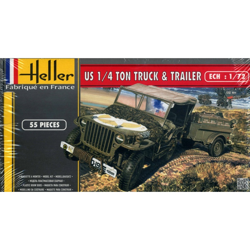 1/72 Willys MB Jeep & Trailer