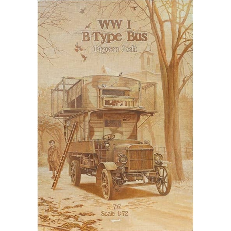 1/72 British Type B Double Decker Homing Pigeon Carrier "Pigeon Loft" WW1