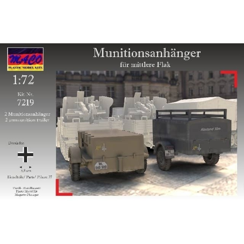 1/72 Munitionsanhanger Fur Mittlere Flak