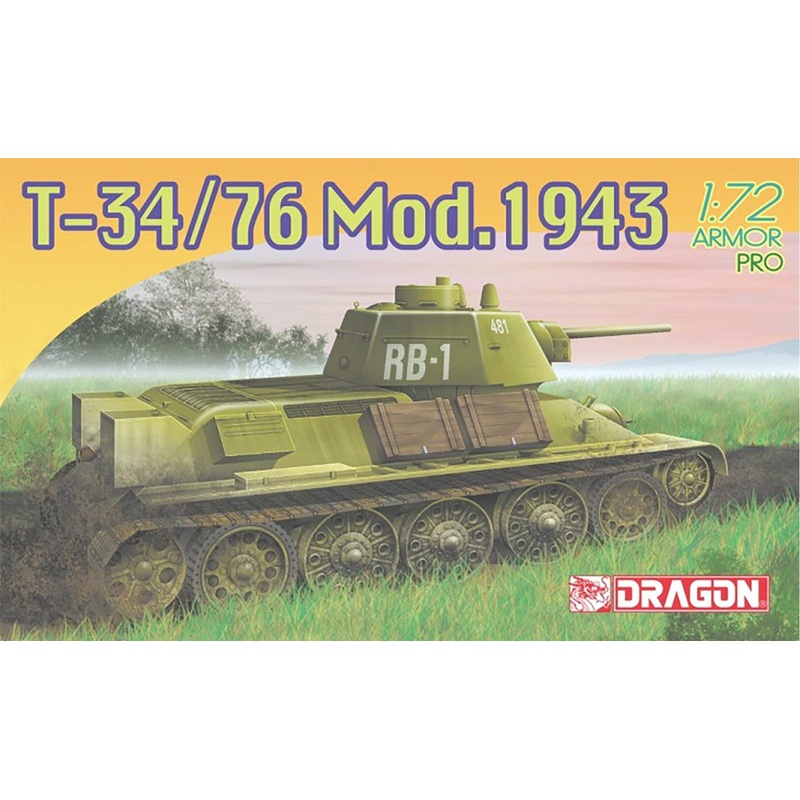 1/72 WWII Soviet Army T-34/76 Mod. 1943