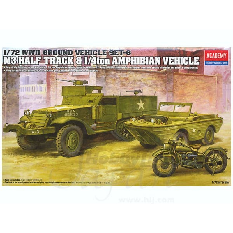 1/72 WWII US Ground Vehicles 3pcs Set
