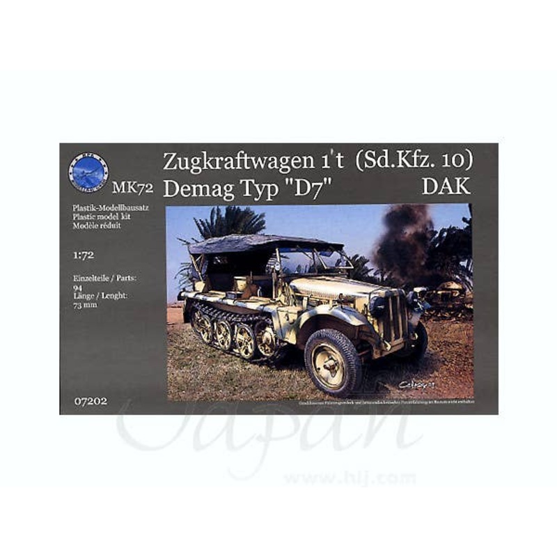 1/72 Zugkraftwagen 1t (Sd.Kfz. 10) Demag Typ "D7" DAK