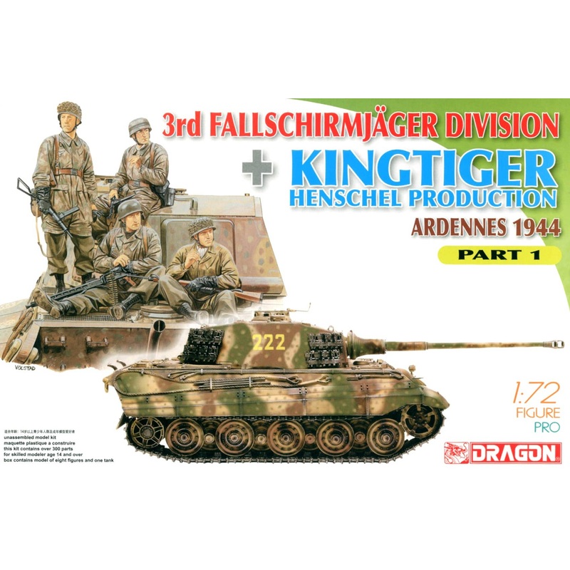1/72 3rd Fallschirmjager Division + Kingtiger Henschel Production (Ardennes 1944) Part 1