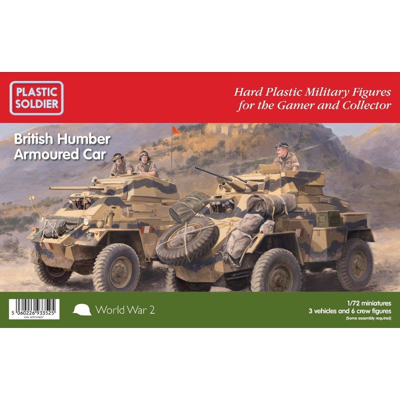 1/72 British Humber Armoured Car Mk.II/Mk.IV (3 Vehicles & 6 Crew Figures)